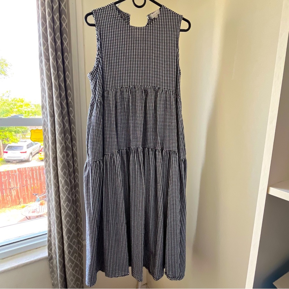 Gingham tank dress